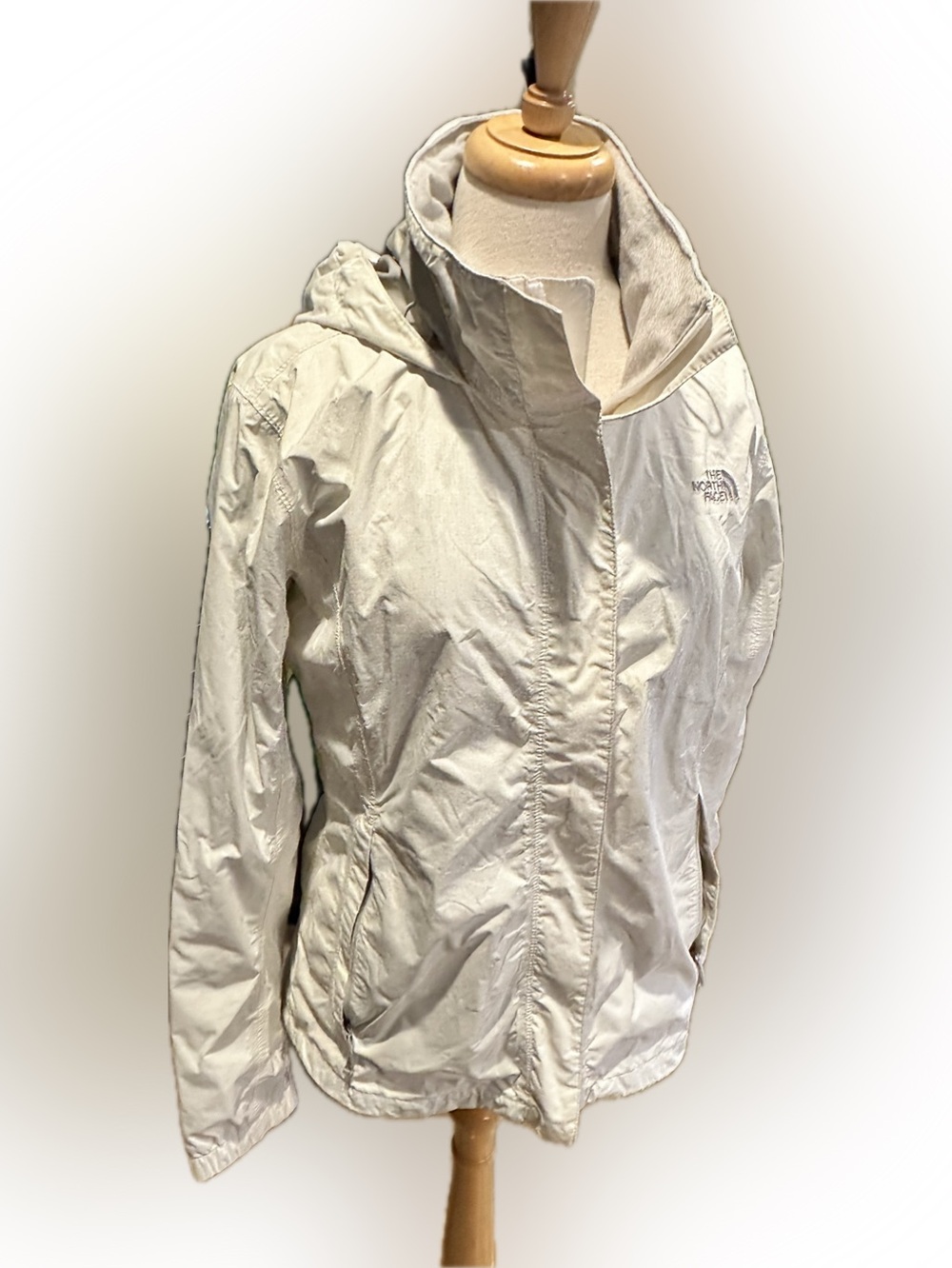The North Face Women's Light Cream Hooded Utility Jacket